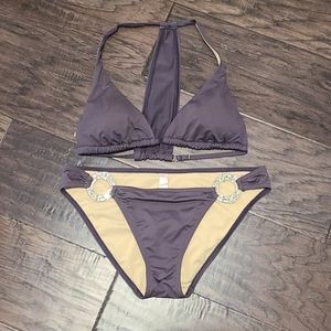 Victoria's secret purple rinestone bikini